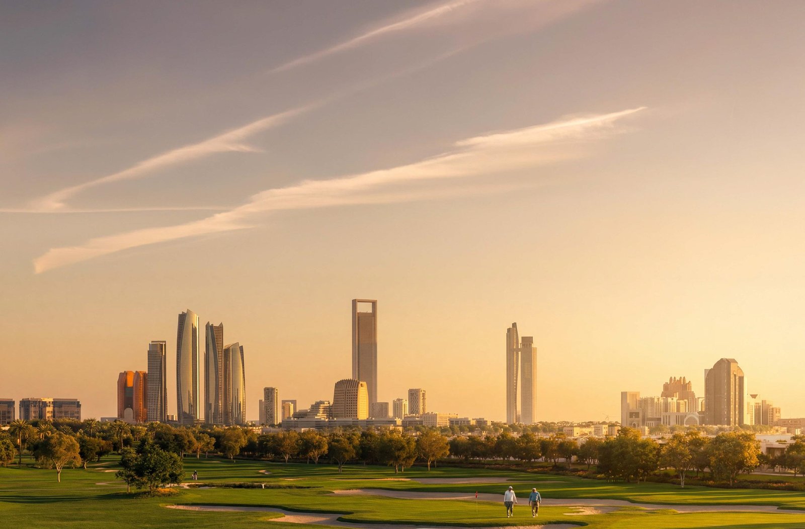 Hudayriyat Golf Estates in Hudayriyat Island, Abu Dhabi, UAE showcasing upcoming luxury villas surrounded by a 95‑hectare championship golf course